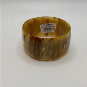 Tommy Bahama Warm-Toned Horn Bangle M NWT